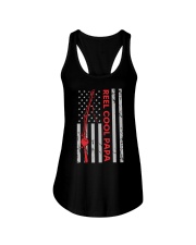 Fishing Papa American Flag Fisherman Gift For Father’s Day Ladies Flowy Tank tile