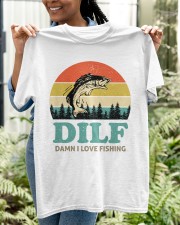 Dilf Damn I Love Fishing Retro Classic T-Shirt apparel-classic-tshirt-lifestyle-front-130