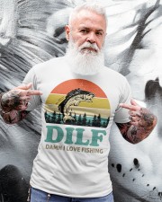Dilf Damn I Love Fishing Retro Classic T-Shirt apparel-classic-tshirt-lifestyle-front-267