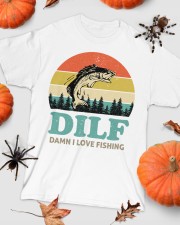 Dilf Damn I Love Fishing Retro Classic T-Shirt custom-t-shirts-classic-lifestyle-front-319