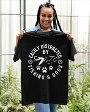 Easily Distracted By Fly Fishing And Dogs Classic T-Shirt apparel-classic-tshirt-lifestyle-front-131