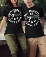 Easily Distracted By Fly Fishing And Dogs Classic T-Shirt apparel-classic-tshirt-lifestyle-front-147