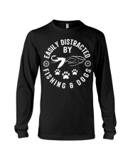 Easily Distracted By Fly Fishing And Dogs Long Sleeve Tee tile