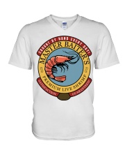 Master Baiter’s Shrimp Fishing Lover Gift V-Neck T-Shirt tile