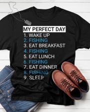 My Perfect Day Funny Fisherman Gift Hilarious Fish Fishing Classic T-Shirt apparel-classic-tshirt-lifestyle-front-216