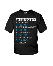 My Perfect Day Funny Fisherman Gift Hilarious Fish Fishing Youth T-Shirt tile