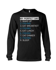 My Perfect Day Funny Fisherman Gift Hilarious Fish Fishing Long Sleeve Tee tile
