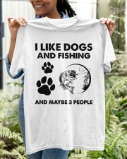 Official I Like Dogs And Fishing And Maybe 3 People Shirt Classic T-Shirt apparel-classic-tshirt-lifestyle-front-130