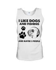 Official I Like Dogs And Fishing And Maybe 3 People Shirt Unisex Tank tile