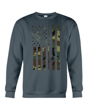 Camo Us Flag Fishing Rod Pole Vintage Patriotic Fisherman Crewneck Sweatshirt tile