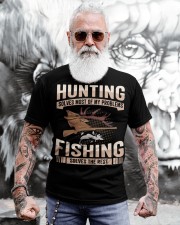 Cool Hunter Saying Hunting And Fishing Solve My Problems Classic T-Shirt apparel-classic-tshirt-lifestyle-front-268