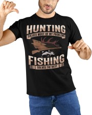 Cool Hunter Saying Hunting And Fishing Solve My Problems Classic T-Shirt custom-t-shirts-classic-lifestyle-front-212