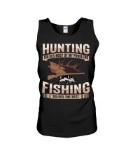 Cool Hunter Saying Hunting And Fishing Solve My Problems Unisex Tank tile