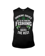Smoking Solves Half Of My Problems Fishing Solves The Rest Shirt Sleeveless Tee tile