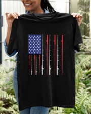 American Flag Fishing Rod Fishing Lover Classic T-Shirt apparel-classic-tshirt-lifestyle-front-130