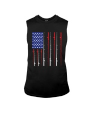 American Flag Fishing Rod Fishing Lover Sleeveless Tee tile