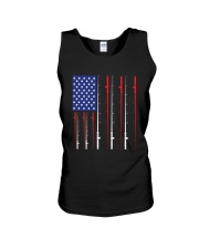 American Flag Fishing Rod Fishing Lover Unisex Tank tile