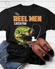 Reel Men Catch Fish Not Feelings Fly Fishing Classic T-Shirt apparel-classic-tshirt-lifestyle-front-216