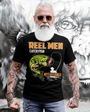 Reel Men Catch Fish Not Feelings Fly Fishing Classic T-Shirt apparel-classic-tshirt-lifestyle-front-268