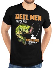 Reel Men Catch Fish Not Feelings Fly Fishing Classic T-Shirt custom-t-shirts-classic-lifestyle-front-196