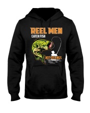 Reel Men Catch Fish Not Feelings Fly Fishing Hooded Sweatshirt tile