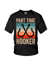 Retro Fishing Hooks Part Time Hooker Youth T-Shirt tile