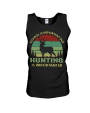 School Is Important But Hunting Is Importanter Unisex Tank tile