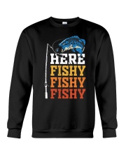 Here Fishy Funny Fishing Vintage Crewneck Sweatshirt tile
