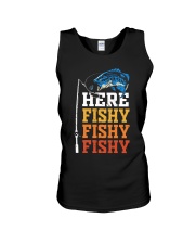 Here Fishy Funny Fishing Vintage Unisex Tank tile