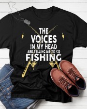 The Voices In My Head Are Telling Me To Go Fishing Classic T-Shirt apparel-classic-tshirt-lifestyle-front-216