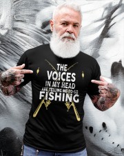 The Voices In My Head Are Telling Me To Go Fishing Classic T-Shirt apparel-classic-tshirt-lifestyle-front-267