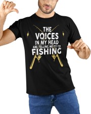 The Voices In My Head Are Telling Me To Go Fishing Classic T-Shirt custom-t-shirts-classic-lifestyle-front-212
