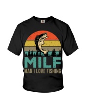 Man I Love Fishing Shirt Fisherman Funny Milf Youth T-Shirt tile