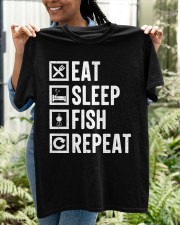 Eat Sleep Fish Repeat Funny Fishing Classic T-Shirt apparel-classic-tshirt-lifestyle-front-130