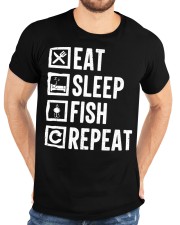 Eat Sleep Fish Repeat Funny Fishing Classic T-Shirt custom-t-shirts-classic-lifestyle-front-196