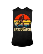 Funny Vintage Bigfoot Fishing Bassquatch Outdoor Fisher Sleeveless Tee tile