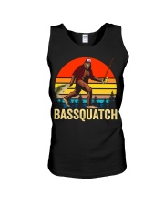 Funny Vintage Bigfoot Fishing Bassquatch Outdoor Fisher Unisex Tank tile