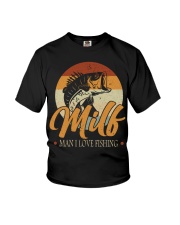 Milf Man I Love Fishing Fish Lover Youth T-Shirt tile