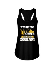 Funny Fishing & Beer Living The Dream Beer Ladies Flowy Tank tile
