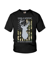 School Is Important But Hunting Is Importanter Deer Boys Youth T-Shirt tile