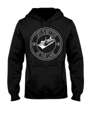 Life Is Better At The Lake Pontoon Boat Fishing Hooded Sweatshirt tile