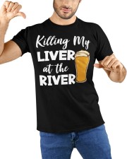 Killing My Liver At The River Fishing Lover Drinking Costume Classic T-Shirt custom-t-shirts-classic-lifestyle-front-212