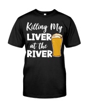 Killing My Liver At The River Fishing Lover Drinking Costume Premium Fit Mens Tee tile