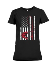 Fishing Usa Flag Fishing Lover Gift Premium Fit Ladies Tee tile