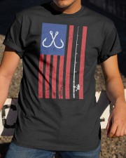Bass Fishing Pole American Flag Color Vintage Classic T-Shirt apparel-classic-tshirt-lifestyle-28