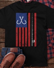 Bass Fishing Pole American Flag Color Vintage Classic T-Shirt apparel-classic-tshirt-lifestyle-front-270