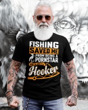 FISHING SAVED ME FROM BEING A PORNSTAR Classic T-Shirt apparel-classic-tshirt-lifestyle-front-268