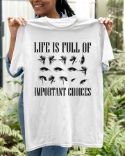 Fly Fishing Funny Life Is Full Of Important Choices Gift Men Classic T-Shirt apparel-classic-tshirt-lifestyle-front-130