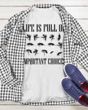 Fly Fishing Funny Life Is Full Of Important Choices Gift Men Classic T-Shirt apparel-classic-tshirt-lifestyle-front-218