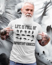 Fly Fishing Funny Life Is Full Of Important Choices Gift Men Classic T-Shirt apparel-classic-tshirt-lifestyle-front-267